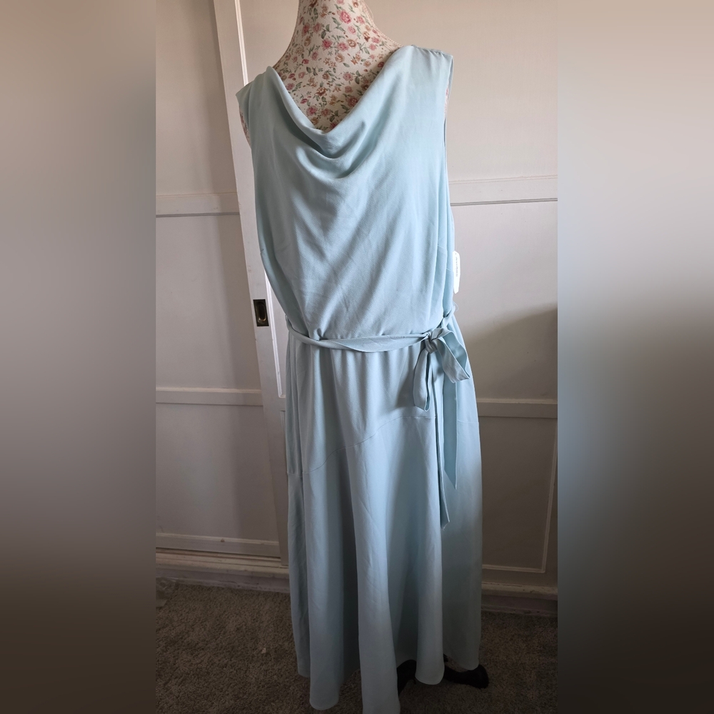 NWT ROZ & ALI dressbarn Light Blue Maxi Dress SIZE 16